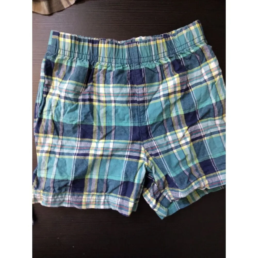Carter's and Swiggles 12 months plaid shorts bundle lot of 3